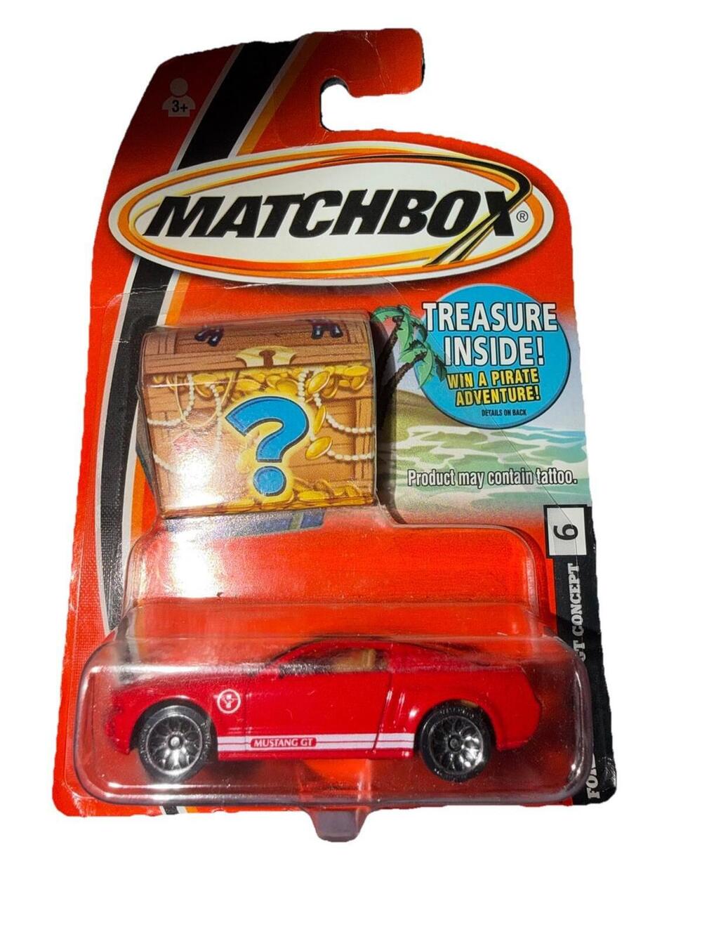 Matchbox Ford Mustang GT Concept Red Treasure Inside Series 1:64 Diecast 2004
